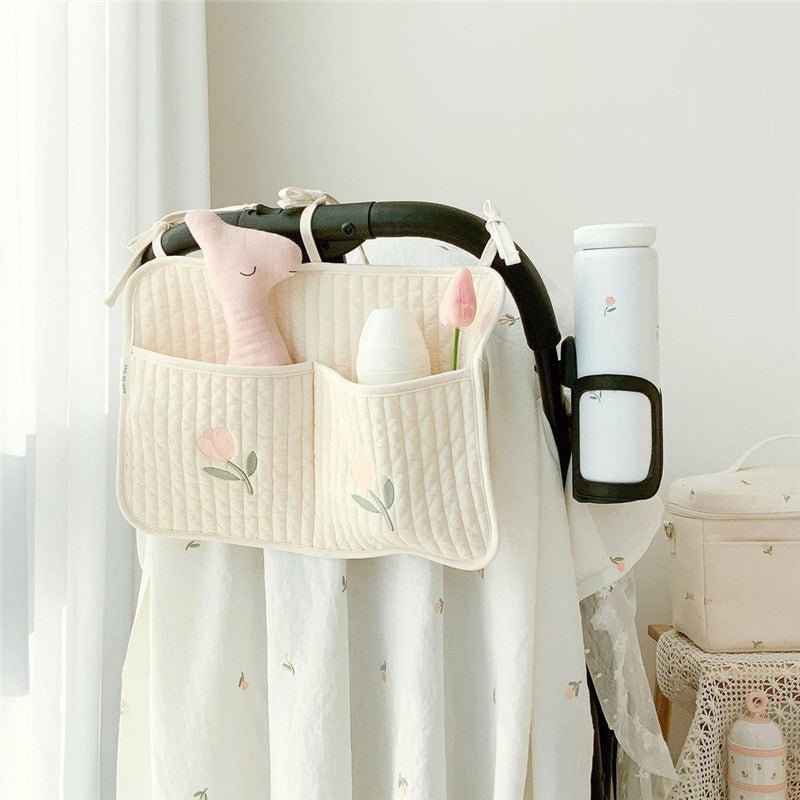 Bedside Hanging Storage Bag for Bottles & Diapers