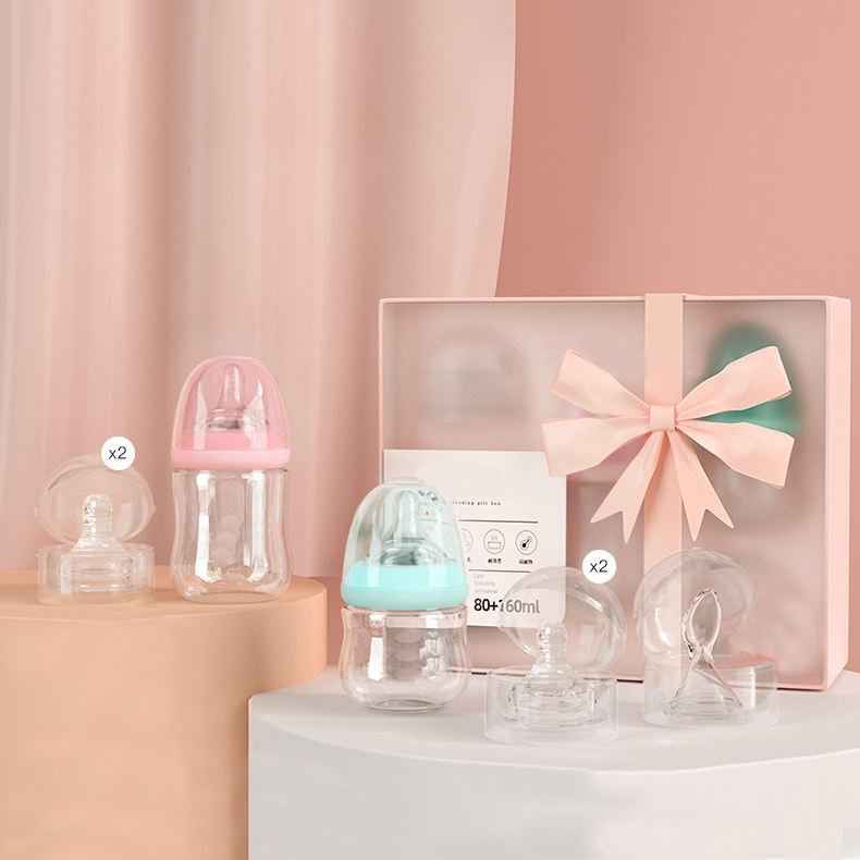 Borosilicate Glass Baby Feeding Bottle with Spoon