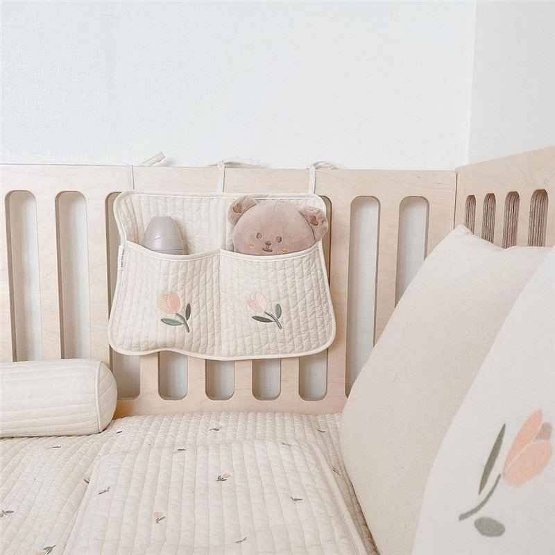 Bedside Hanging Storage Bag for Bottles & Diapers