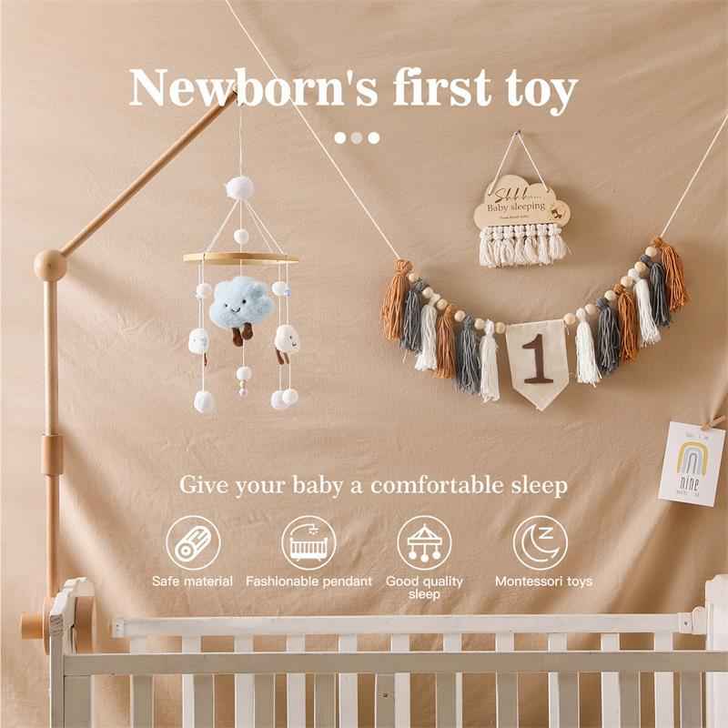 Cloud Hair Ball Baby Bed Pendant & Bell