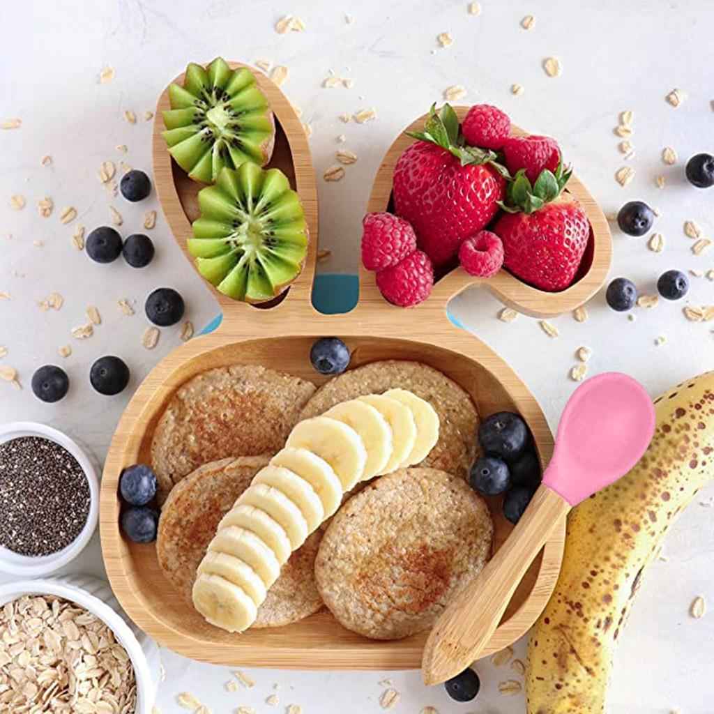 Bamboo Bowl & Spoon Feeding Set for Toddlers