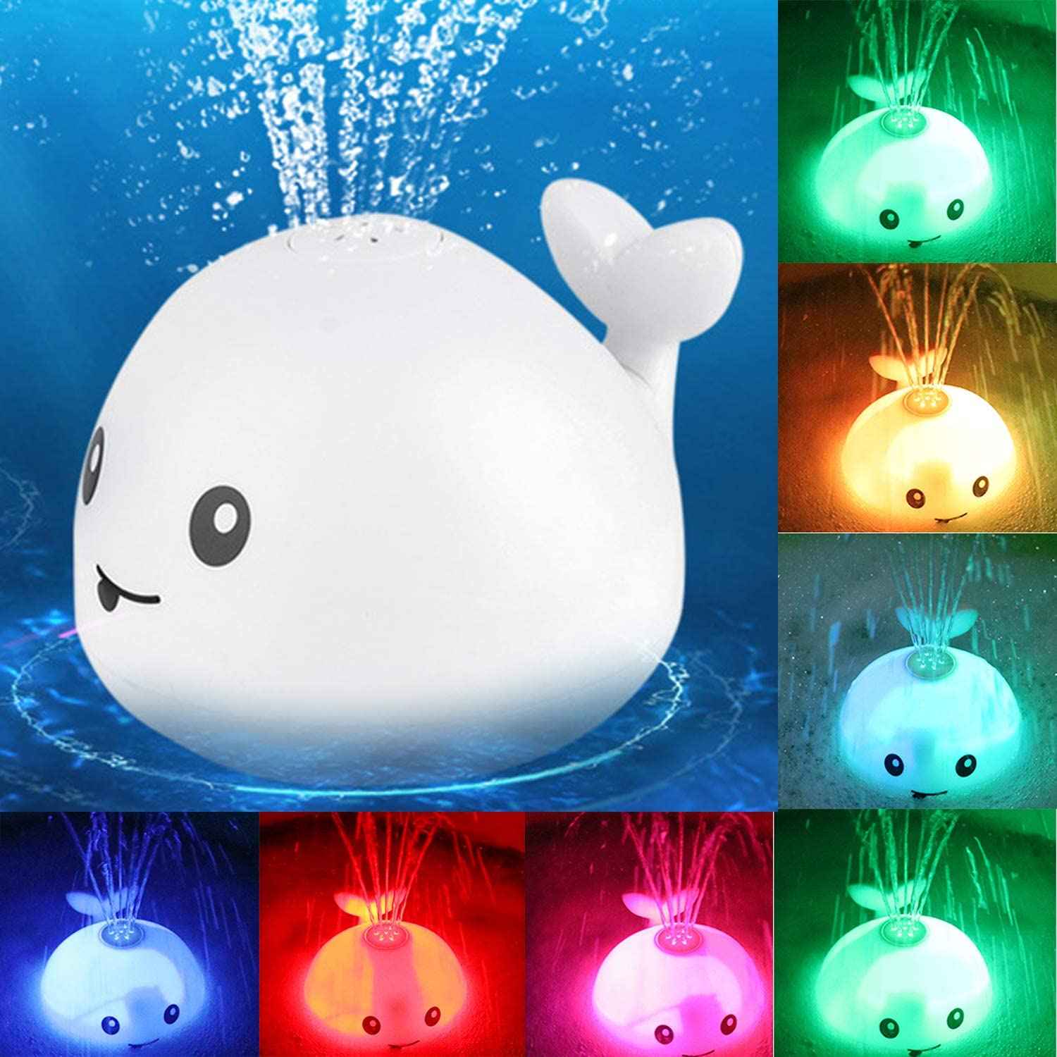Whale Spray Bath Toy with LED Light &amp; Music