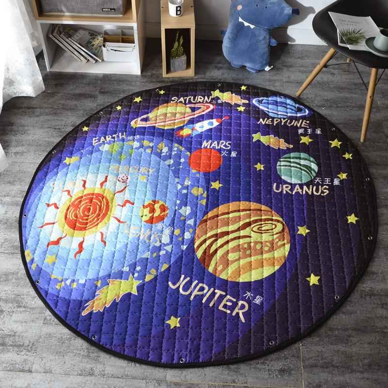 Round Cotton Crawling Mat with Toy Storage